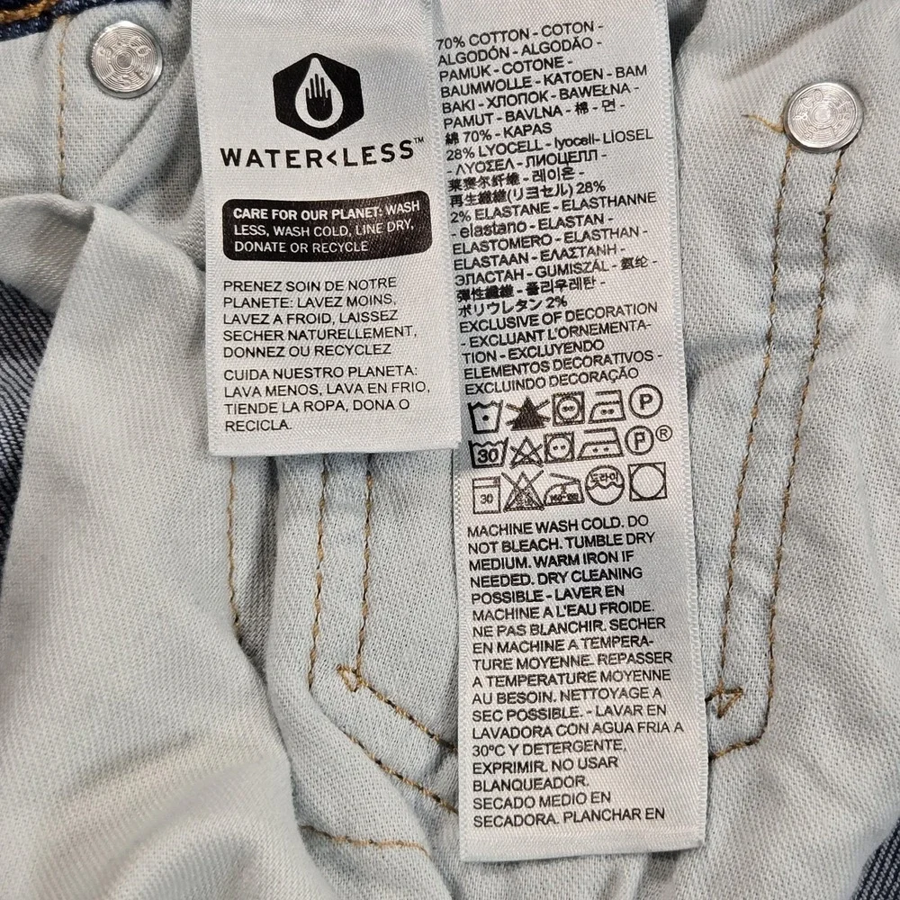 Levi's 511 Jeans Mens 28x29 (tag 30x30) Blue Slim Taper Stretch‎ Medium Wash